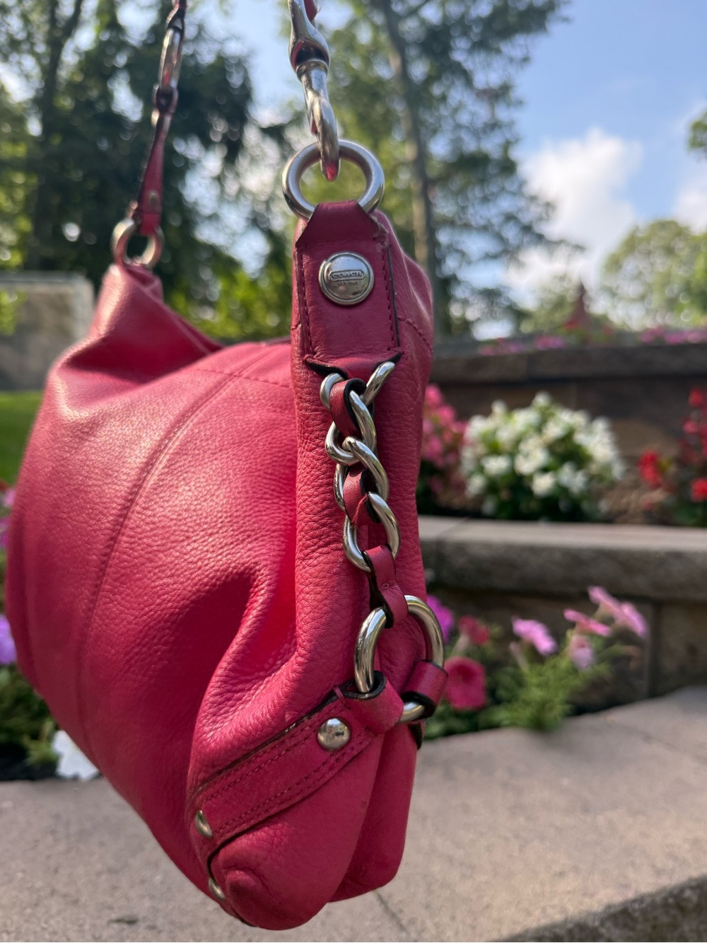 Coach carly pink Leather Shoulder hobo Bag - Picture 7 of 11